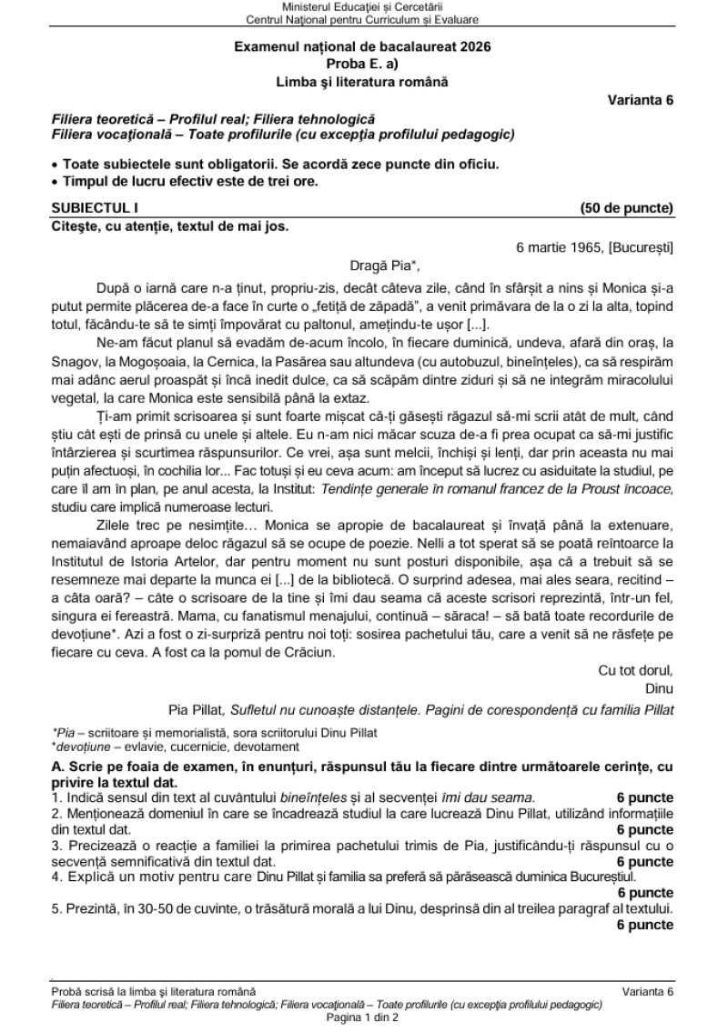 Subiect real, pagina 1