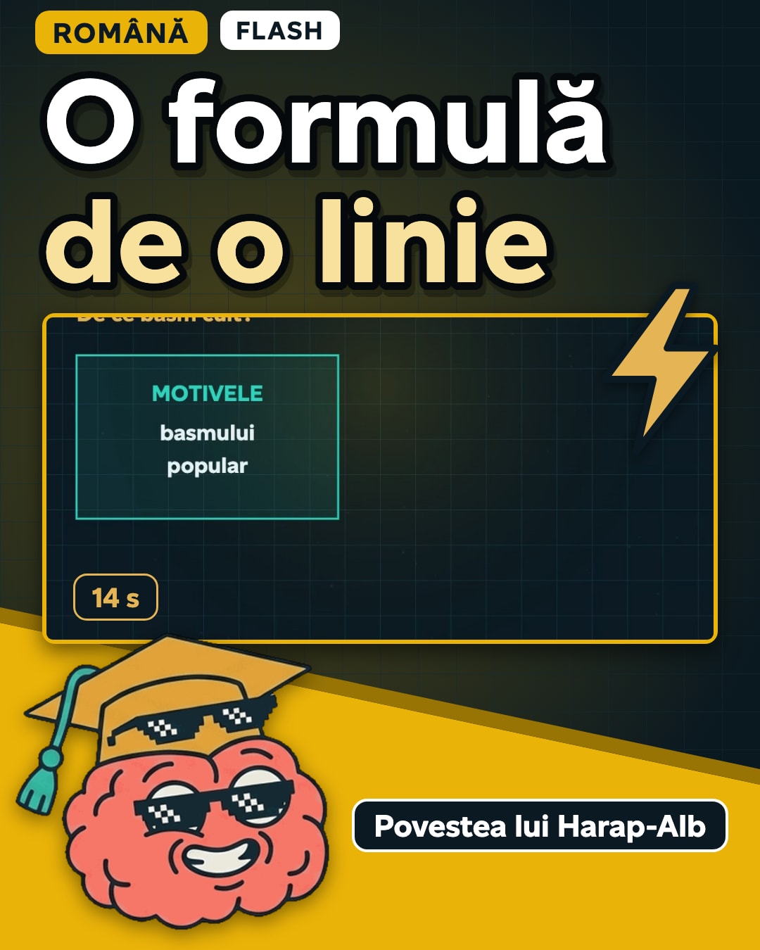 Miniatura clipului: Ce face din Povestea lui Harap-Alb un basm cult? O formulă de o linie.